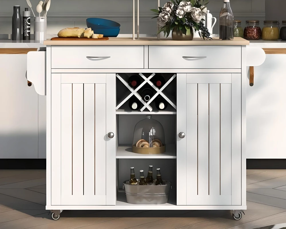 wheeled kitchen island