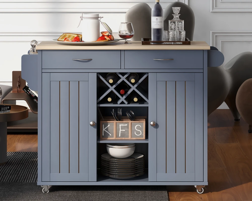 wheeled kitchen island