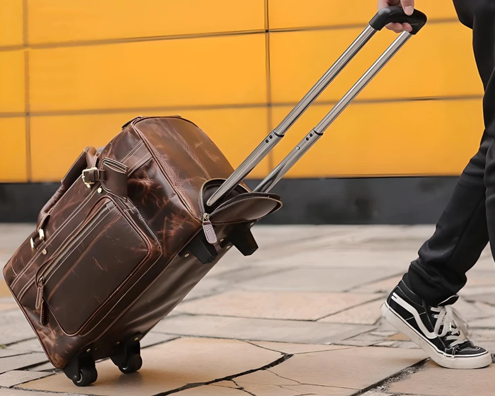 leather garment bag carry on