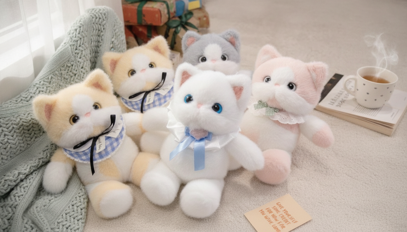 Adorable Plush Cat Toy for Cuddles, Play & Gifts